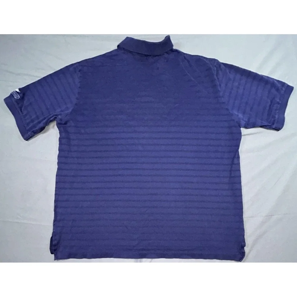Polo Golf Ralph Lauren Polo Shirt Mens XL Blue Stripe Cotton WeaverRidge Golf